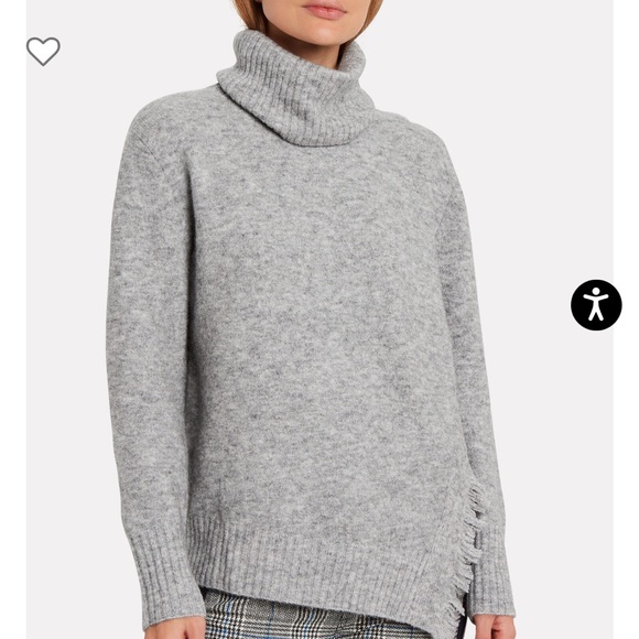 Grey Phillip Lim 3.1 Fringe Overlap Sweater- size Small - Picture 2 of 16